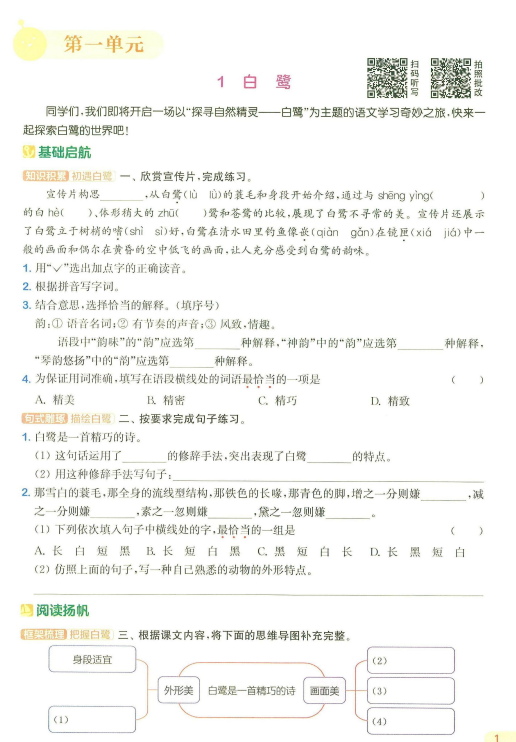 2025新人教版语文五年级上册 课时作业本配套练习-麓名书院
